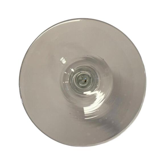 Set of 5 Vintage 7.75” Clear Glass Stemmed Wine Glasses - Picture 3 of 3